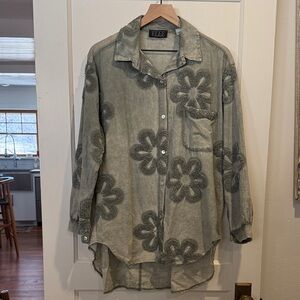 Elle Green Floral Blouse